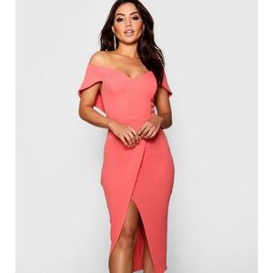 Off shoulder midi dress